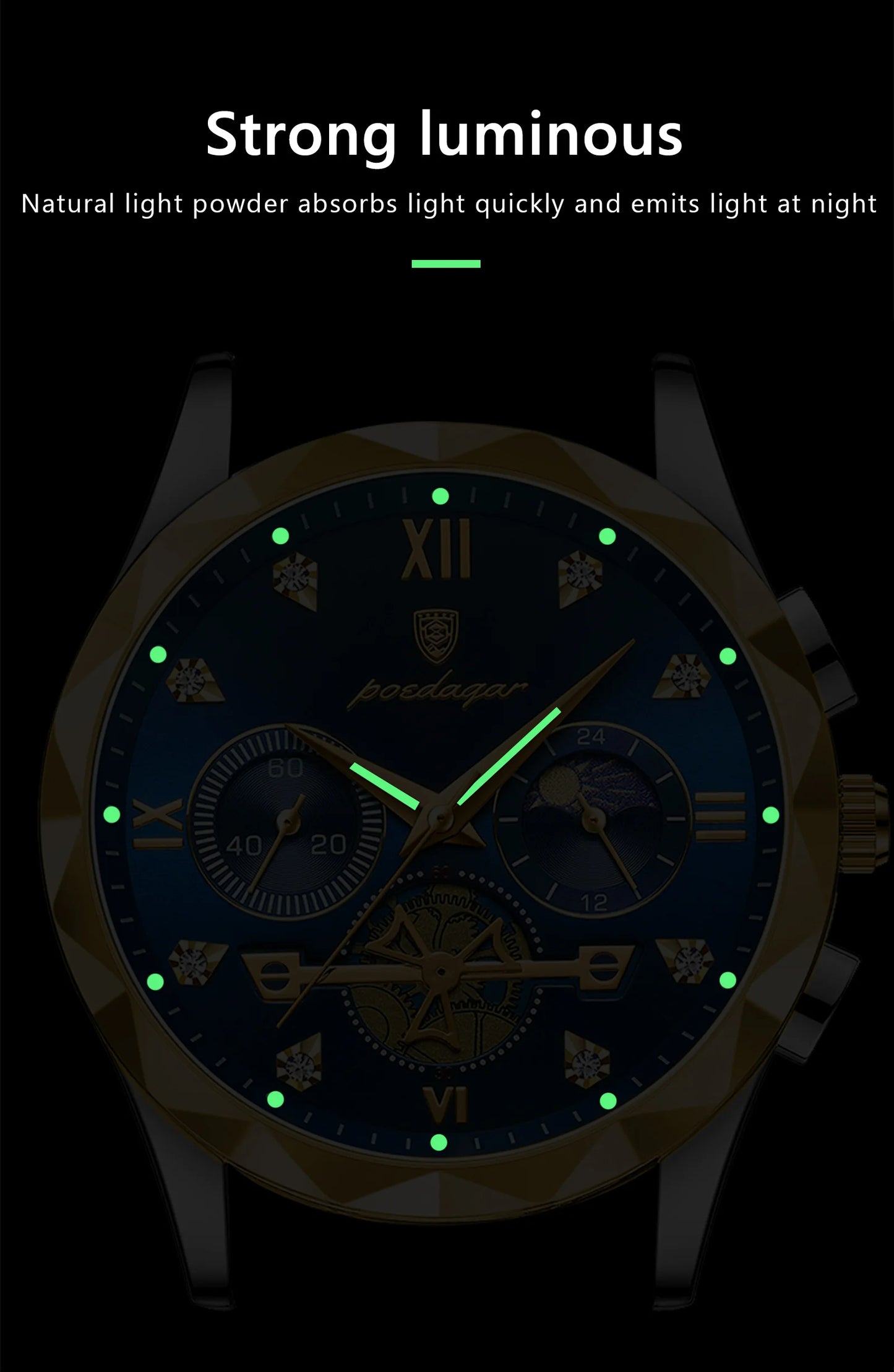 POEDAGAR 996 Fashion Men Watch