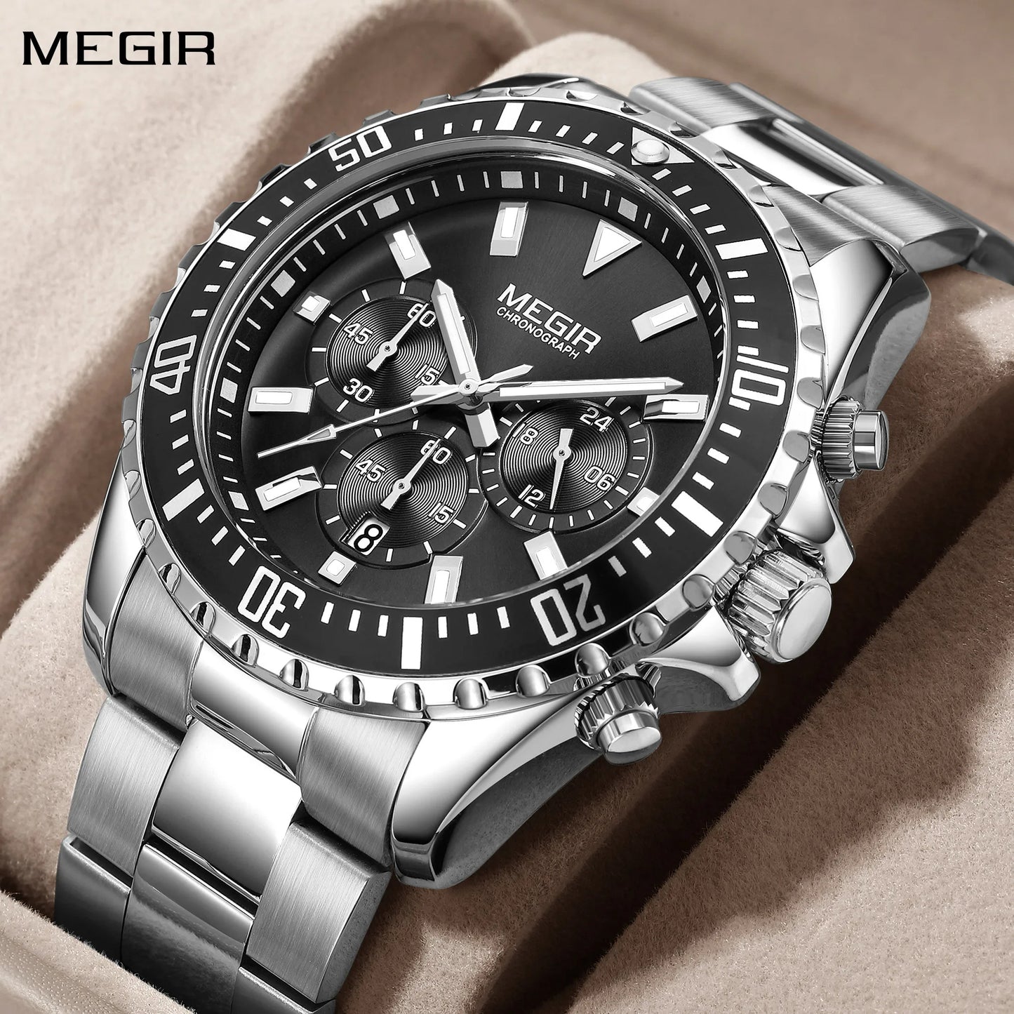 Luxury Chronograph Formal Watch – Stainless Steel