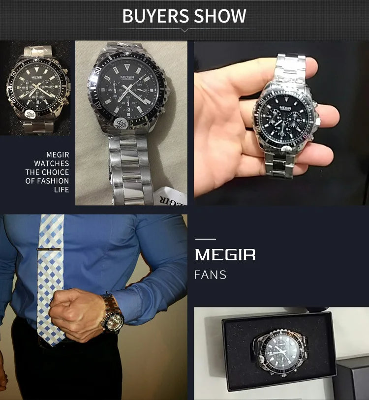 Luxury Chronograph Formal Watch – Stainless Steel