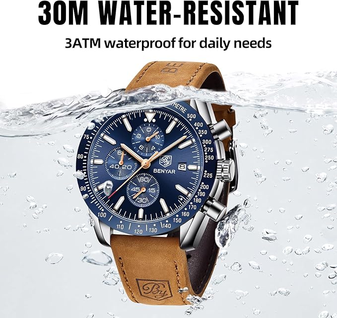 Mens Watch 100M Waterproof