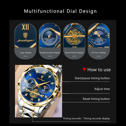 POEDAGAR 996 Fashion Men Watch